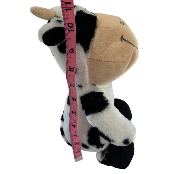 Kellytoy Spotted Cow Stuffed Animal Plush Toy Black White Medium Size 11" - Picture 6 of 9
